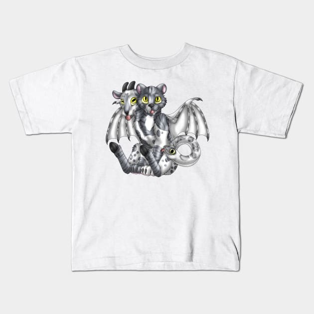 Chimera Cubs: Grey Bicolor Tabby Kids T-Shirt by spyroid101